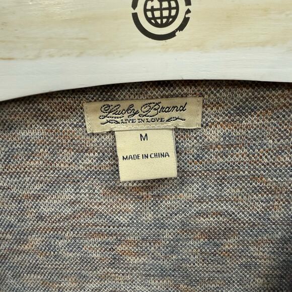 Lucky Brand Southwestern Print Long Sleeve Open Front Pockets Sweater Duster M - Picture 3 of 7